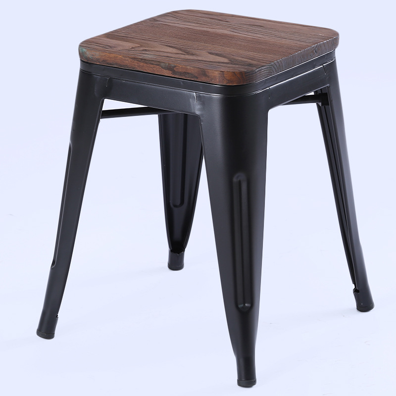 铁艺时尚复古木制金属休闲椅简约咖啡酒吧椅子火锅店铁皮