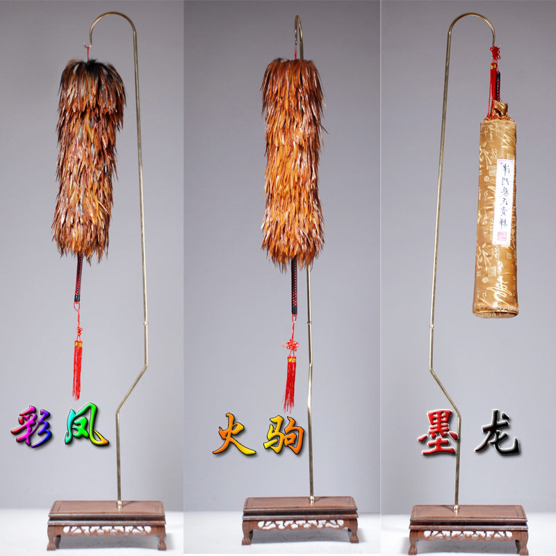 家用 除尘贡掸鸡毛掸子津门蔡氏彩凤火驹墨龙鸡毛掸子