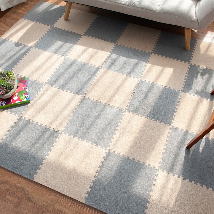 裸足卧室拼接短绒地毯客厅满铺泡沫拼图地垫宿舍床边可水洗地板垫