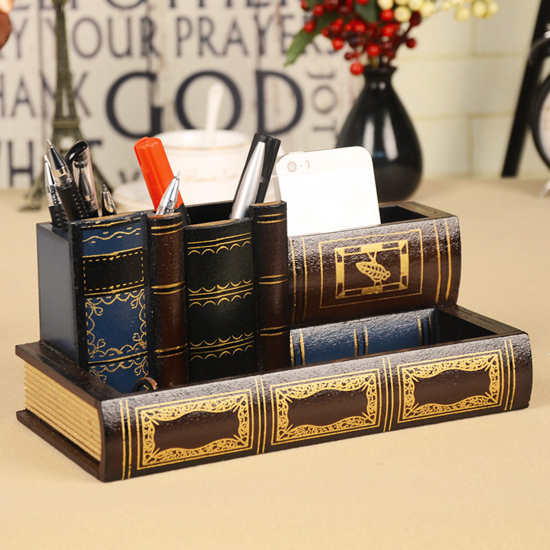 文具盒笔筒创意时尚复古假书仿真书装饰品 书房办公室桌面摆件,家居饰品,装饰摆件,淘宝优惠券,粉丝福利购,淘宝优惠卷