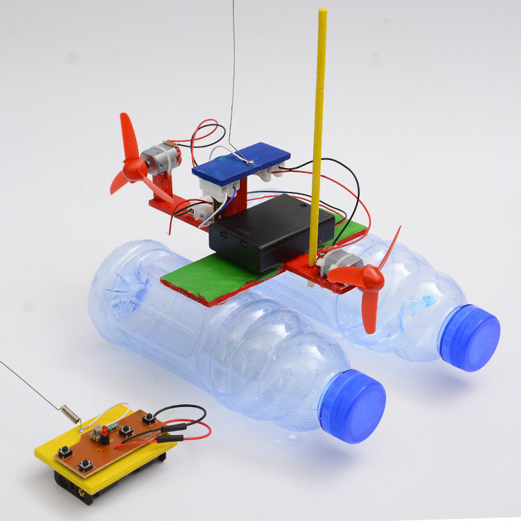 科技小制作小发明手工创意diy电动遥控船小学生儿童科学实验材料