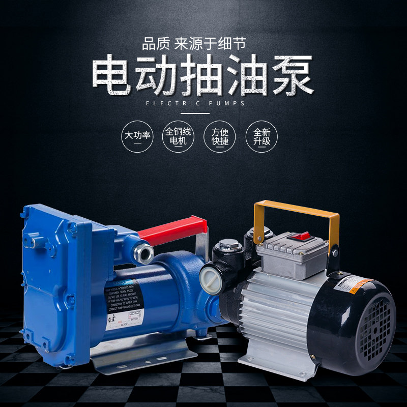 加油泵抽油器12v24v220v电动汽柴油大流量550w自吸齿轮机油泵