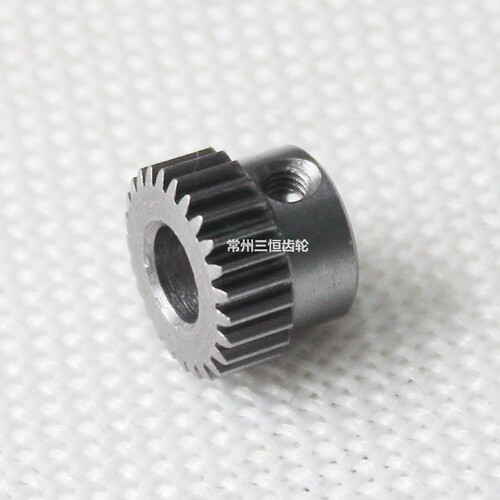 008 0.5模数25齿孔4/6顶丝孔M3直齿轮钢齿轮 金属齿轮定做加工