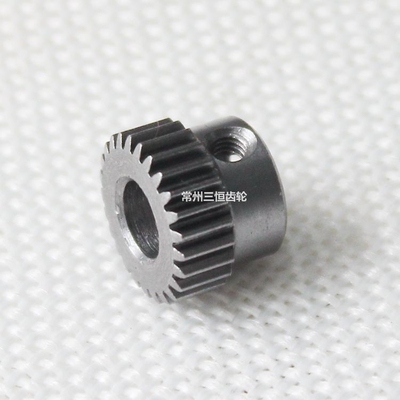 008 0.5模数25齿孔4/6顶丝孔M3直齿轮钢齿轮 金属齿轮定做加工