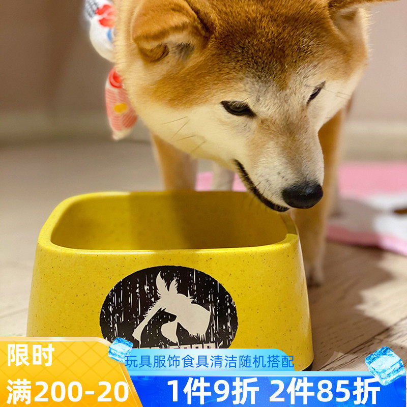 沙丘猫大狗盆狗碗宠物食盆饮水防打翻饭盆斜口狗狗犬宠物柴犬水盆