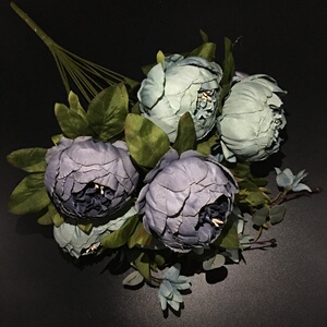 新款欧式复古仿真花牡丹花 假花 绢花 花瓶装饰品 客厅花艺