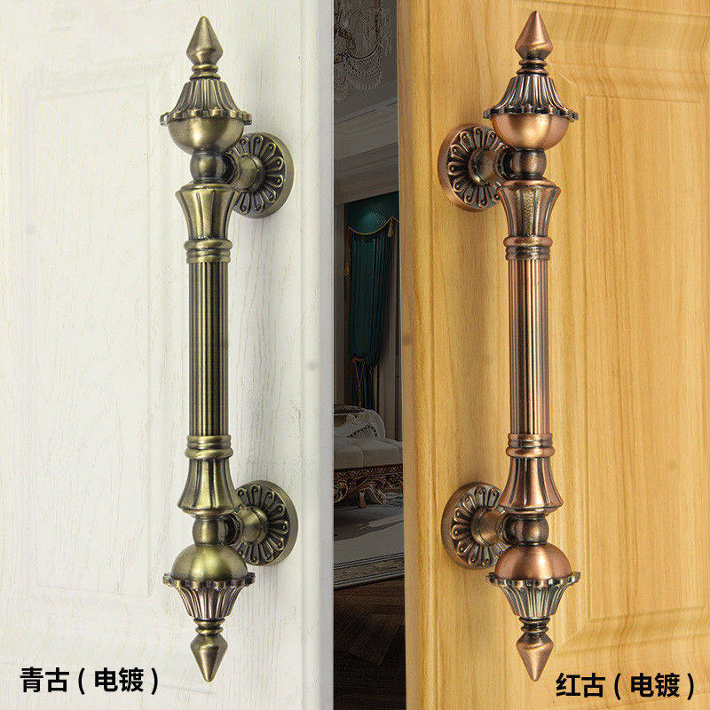 木门拉手双开门明装拉手仿古大门拉手明装把手铁门铝合金门推拉手