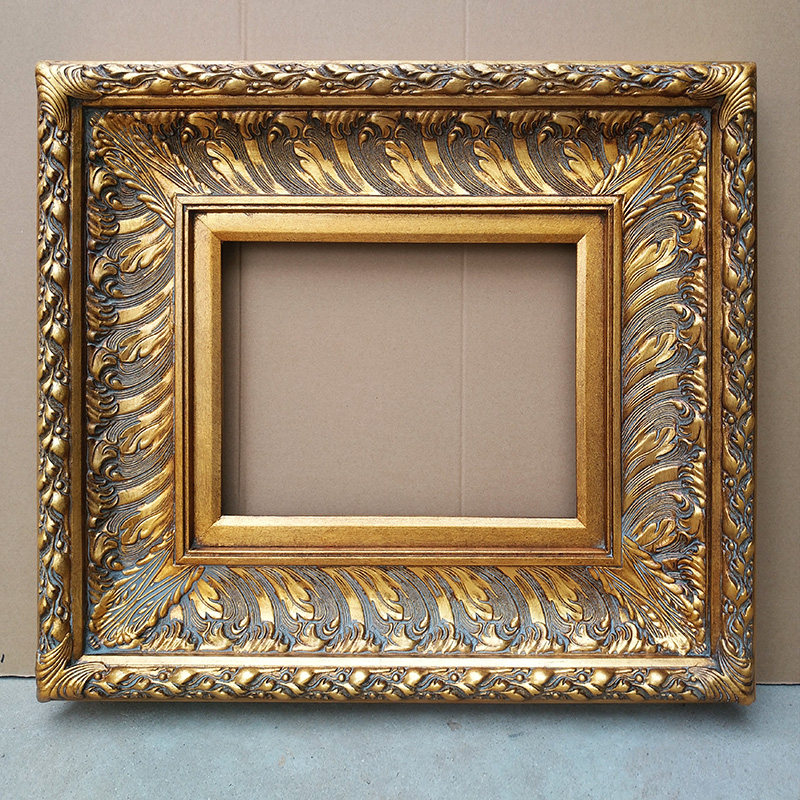 超宽 实木画框 金色复古做旧油画框 画展用 宽度15.5厚度9cm