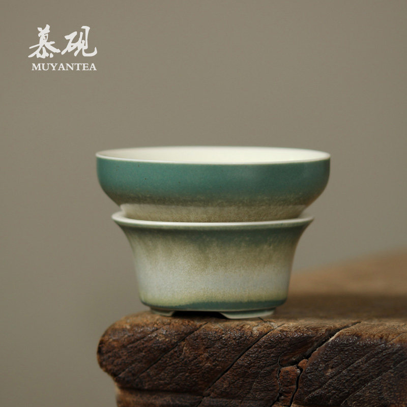 慕砚 茶漏茶滤 窑变佛青滤茶器 茶席搭配 功夫茶具茶道配件过滤网