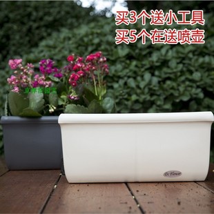 花博士花盆塑料长方形种花盘壁挂多肉蔬菜种植箱思大号阳台种菜盆