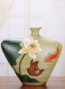 酒柜装饰品小摆件现代客厅家居创意博古架格子摆设彩陶艺术品