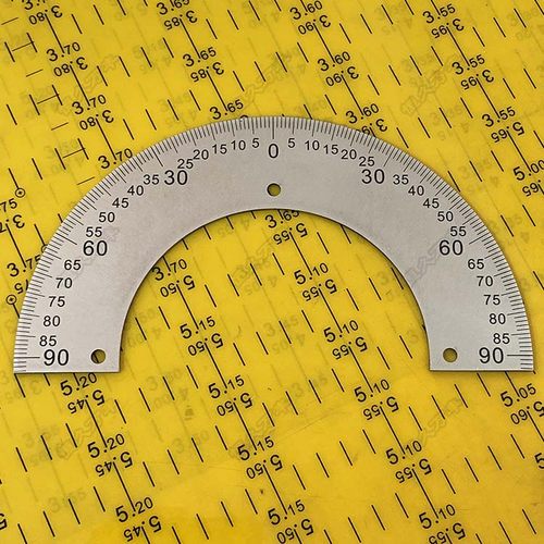 中分半圆刻度盘不锈钢实验量角器定制200x0X2 D031直销恒久万丰