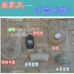背景装 农家乐装 饰摆件挂件壁挂装 饰餐厅渔家农家风格 饰品渔民 修装