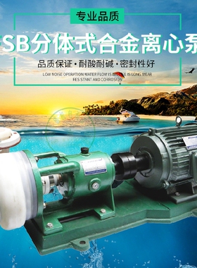 直销化工泵 FSB-L 耐酸耐碱防腐分体式耐腐蚀氟塑料合金离心泵