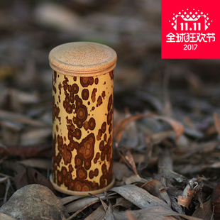 便携旅行茶叶罐  密封竹筒 迷你包装茶叶盒竹制高档精致 创意茶具