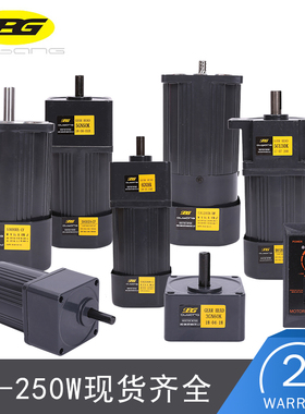 欧邦220V齿轮调速减速电机6W-120W-250W单相交流OPG小型变速马达