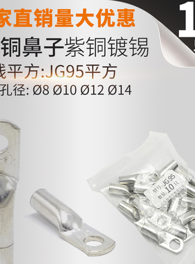 JG95-8/10/12/14 铜鼻子 线鼻子 船用线耳接线端子 电缆终端接头