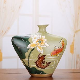 酒柜装饰品小摆件现代客厅家居创意博古架格子摆设彩陶艺术品