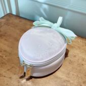 甜美草莓造型首饰盒 大蝴蝶结可挂小包 旅行便携布艺首饰收纳包