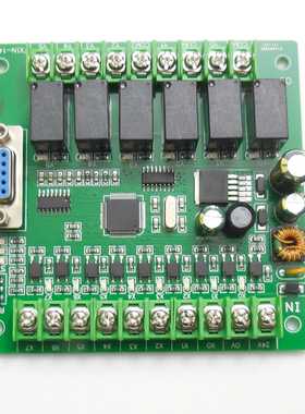 国产plc工控板 FX1N-14MR/14MT单板简易可编程 三微型菱plc控制器