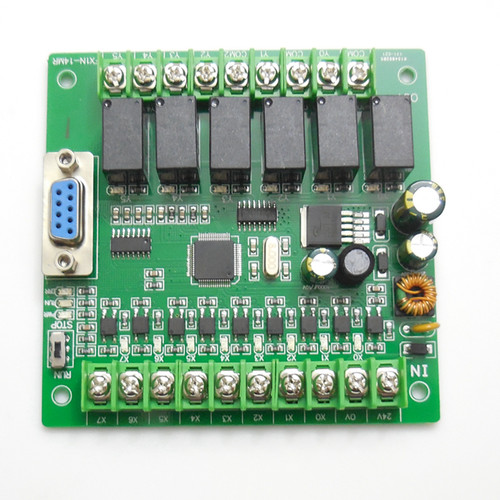 国产plc工控板 FX1N-14MR/14MT单板简易可编程 三微型菱plc控制器