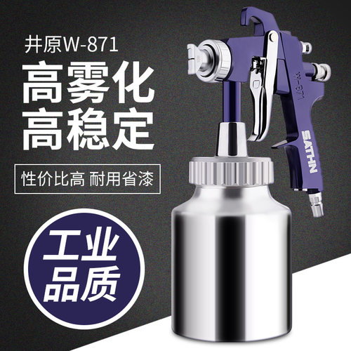 水包水多彩漆喷枪 油漆 乳胶漆喷抢W871高雾化万能胶三防漆喷漆枪