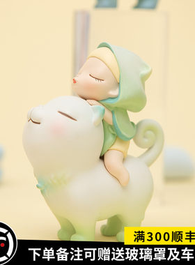 白夜童话 猫将军手办摆件家居装饰车载可爱新年春节圣诞节小礼品