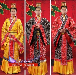 古装唐朝汉服秦汉代皇帝皇袍演出服太子服龙袍影楼主题服装大王服