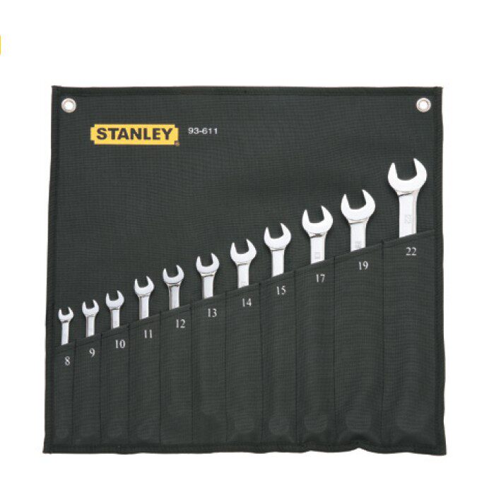 STANLEY/史丹利 11件套公制精抛光两用扳手套组 93-611-22