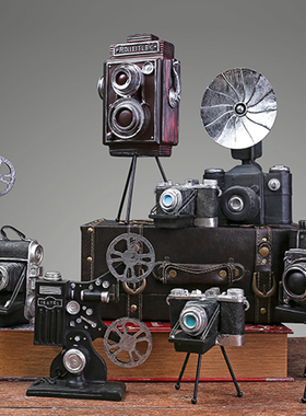 北欧复古怀旧照相机创意装饰品客厅家居 酒吧 橱窗道具北欧小摆件