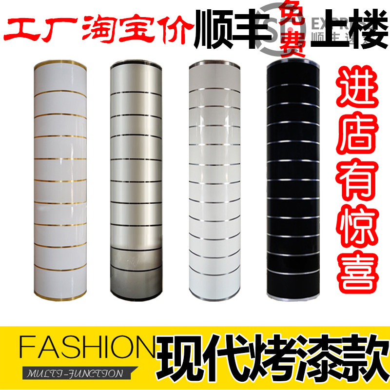简易圆柱简约烤漆旋转鞋柜圆形阳台大容量玄关柜家用门口立式鞋架