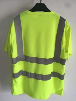 反光T恤夏季男女管理人员荧光衣道路安全工作服环卫服翻领衫包邮