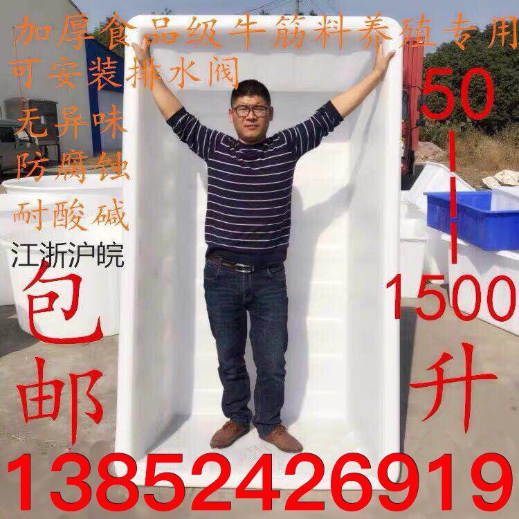 大号加厚牛筋塑料水箱长方形水产养殖方桶养鱼卖鱼盆储.水桶大胶