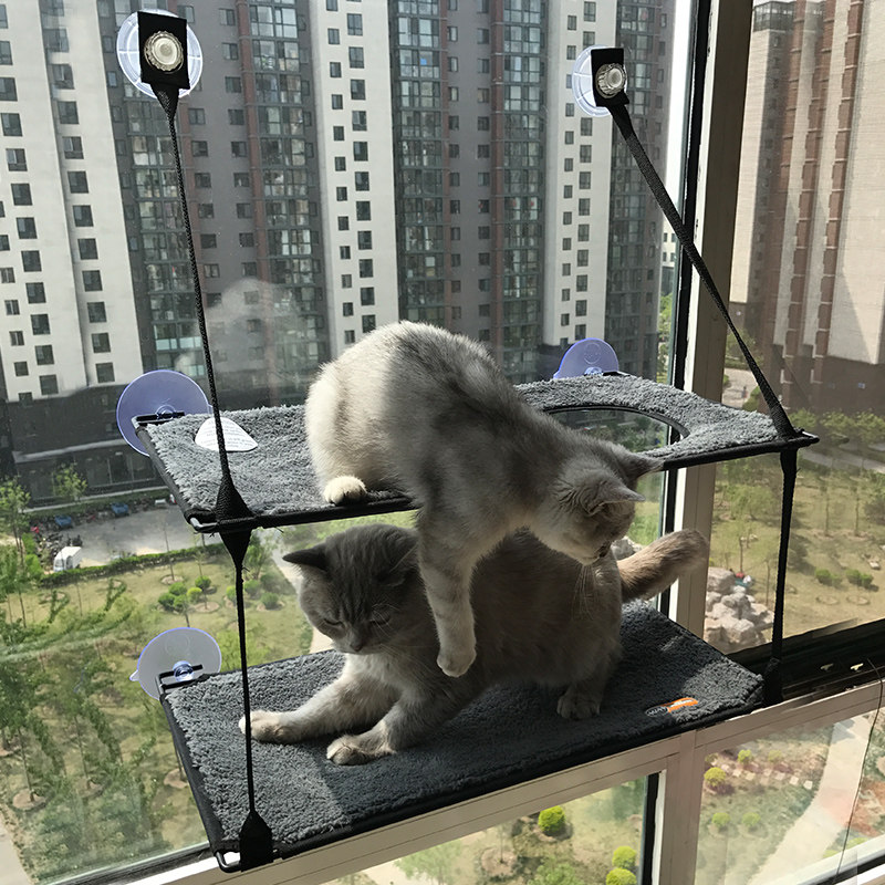 玻璃吸盘式晒太阳猫吊床大号宠物猫咪窗户阳台挂床猫窝猫笼猫爬架