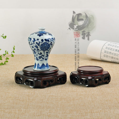 红木实木酸枝玉底底炉摆件器座茶壶底座奇石玉器花瓶盆景香座