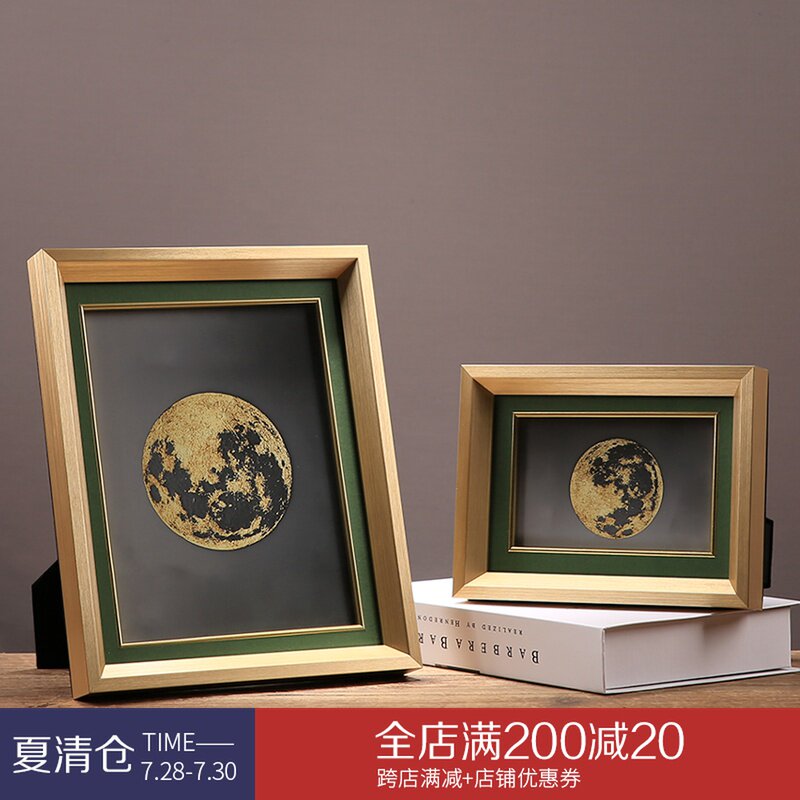 欧式创意奢华拉丝实木相框摆台6寸7寸10寸家居客厅装饰品桌面摆件