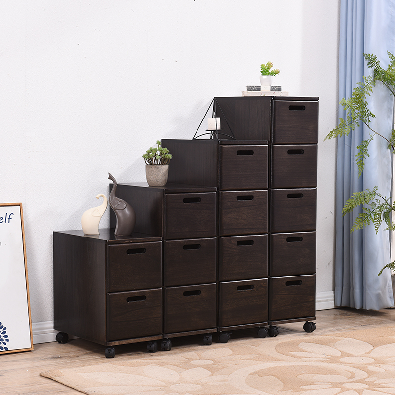 40宽42深抽屉式收纳柜卧室厨房收纳斗柜床头实木多层夹缝收纳窄柜