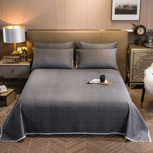 纯棉老粗布床单单件全棉亚棉麻床单三件套M大炕单加厚学生宿舍被