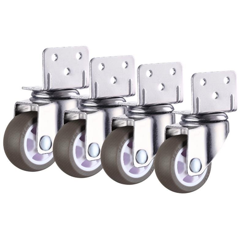 婴花移脚轮滚轮动童滑轮小轱辘架办公儿板实木夹书床桌轮万向轮H