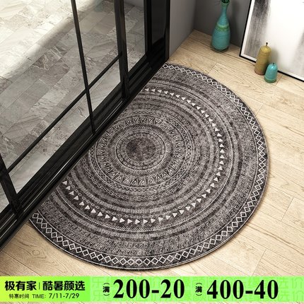 简约半圆形进门地垫家用入户门口前北H欧门厅地毯卫生间防滑脚踏
