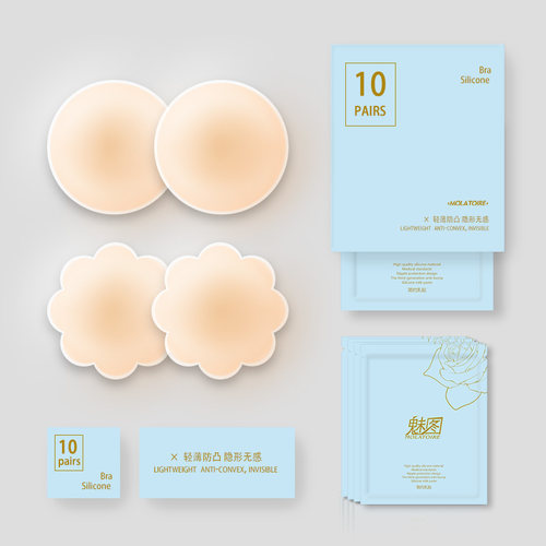 乳贴防凸点乳头贴胸贴女婚纱吊带专用薄款大胸硅胶隐形乳晕贴夏季