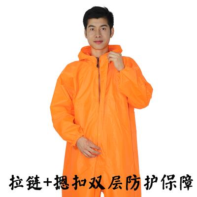 养殖场专用工作服带帽连身户A外夏季防水男防护雨衣长款防寒