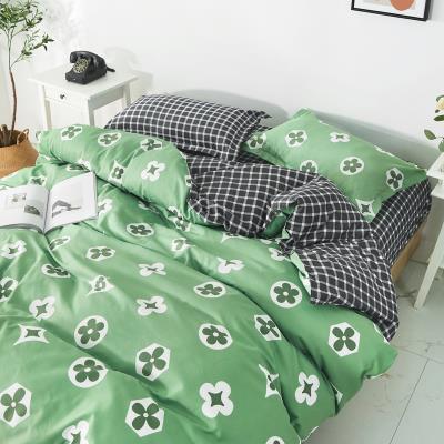 夏季韩式少女心绿色田园小碎花四件套被单被罩学生宿舍床单三件套