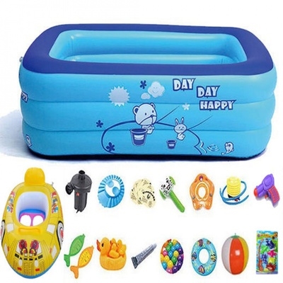 家用婴儿游泳池宝宝洗澡盆儿童充气游泳池成人超大水池小孩洗澡池