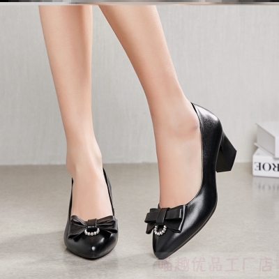 闰月鞋妈妈润四月红色高跟鞋润4月红鞋女G生夏天女土红鞋eur38皮