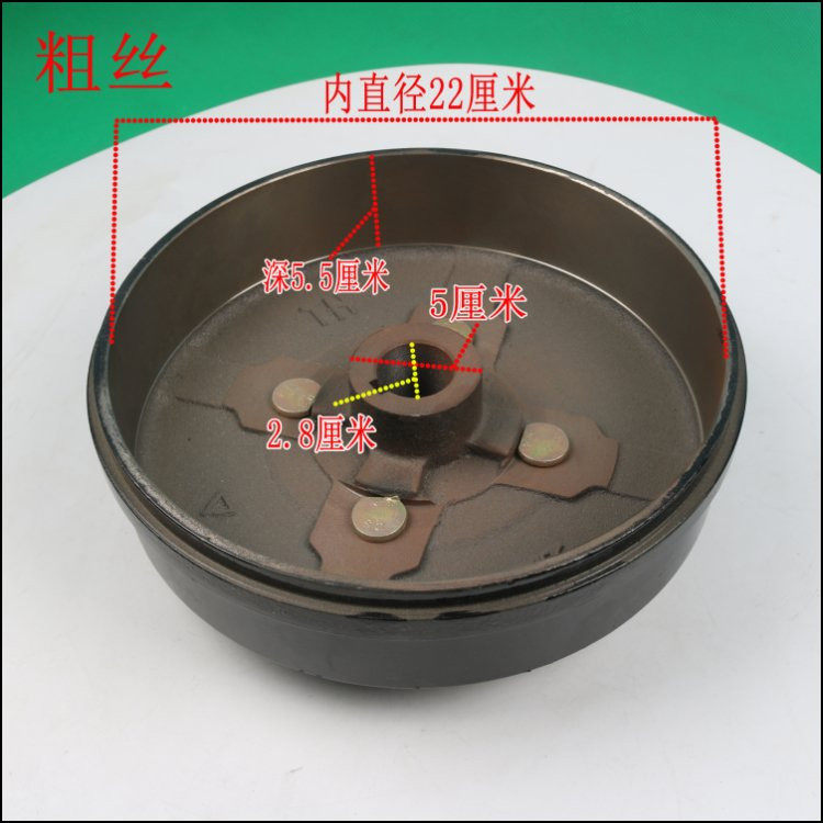 动三轮车配件刹轮k刹油车鼓刹锅电动汽车新能源观光车220四车i.