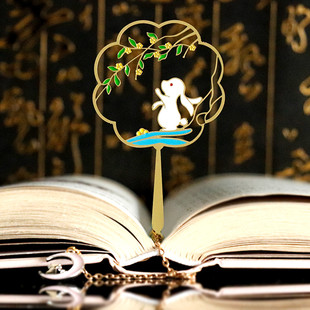 蟾宫折桂古典中国风嫦娥中u秋节书签定制刻字团圆兔学生用文创礼