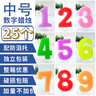 一箱920个 大量供应中号数字生日蜡烛 整盒 整箱优惠 一盒23个