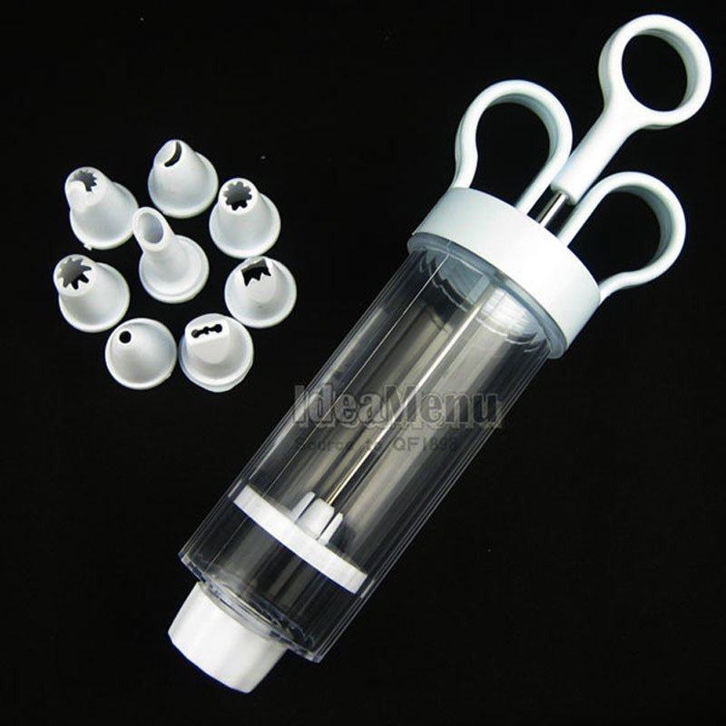 8咀大号奶油筒 裱花嘴 裱花枪 裱花桶 奶油筒 裱花瓶烘焙工具套装,厨房/烹饪用具,裱花嘴/裱花枪/裱花袋,淘宝优惠券,粉丝福利购,淘宝优惠卷