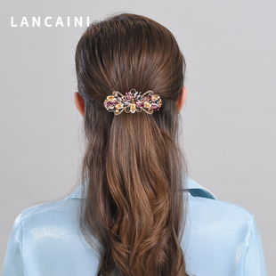 发夹头饰夹子女2021年新款水晶后脑勺半扎发妈妈发卡马尾头发横夹